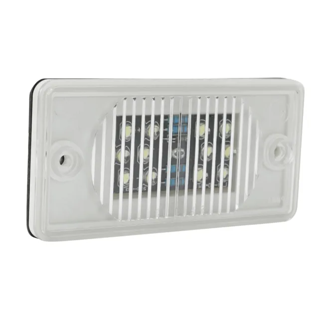 Compact Utility Light LED Rectangle White Clear Lens 12V RV camper trailer van