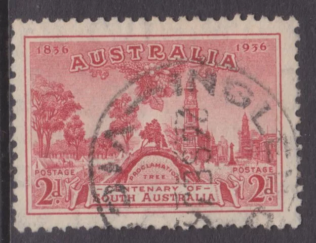 1936 Centenary of South Australia 2d Red FU SG 161