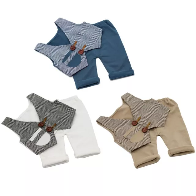 Baby Boy Photography Clothing Newborn Props Little Gentleman Plaid Vest Shorts 2