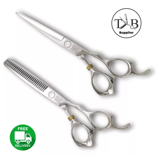 Titan Japanese Style Hair Cutting Scissors Set "6” Barbers Scissors Sharp Prof.