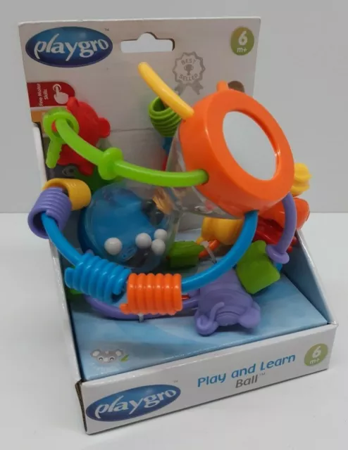 Playgro Play and Learn Rattle Teething Ball 6m+ BPA Free Brand New