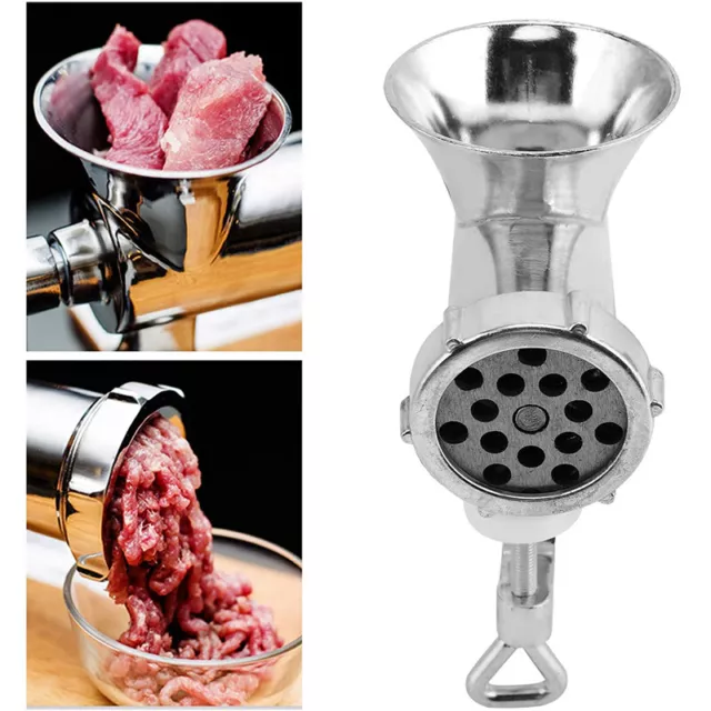 Manual Rotary Meat Grinder Mincer Machine Food Aluminium Alloy Sausage Maker NEW