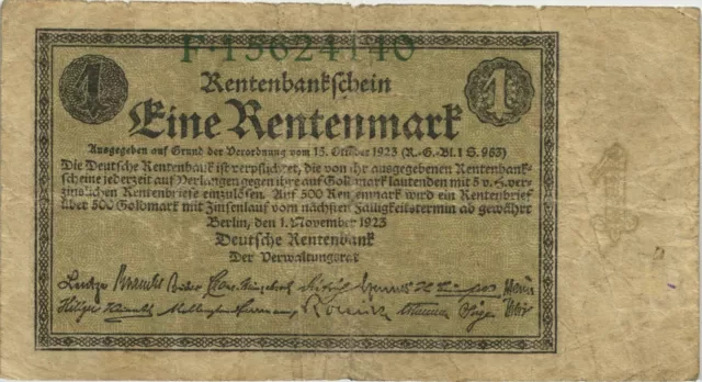 R.154a 1 Rentenmark 1923 Reichsdruck (4)