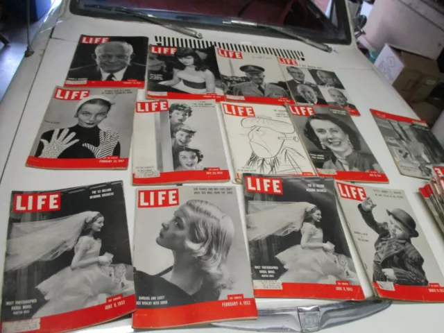 Life Magazine Lot Of 12 1952 Good-VG+ INCREDIBLE Ads!! RARE !