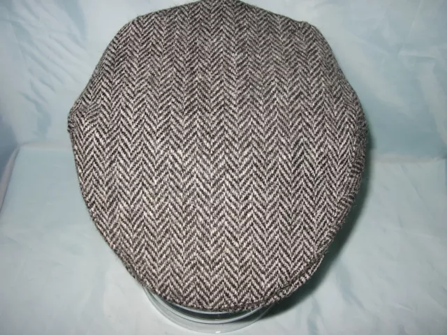 Gorra Plana Harris Tweed 100% Lana Tejida A Mano Para Caballeros/Sombrero De Conducir De Escocesa