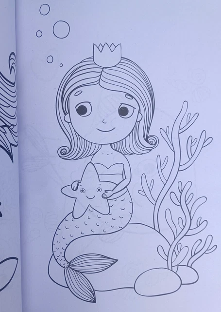 Ausmal-Tischdecke Meerjungfrauen - Kreative Maldecke Für Kindergeburtstage & Feste (A0)