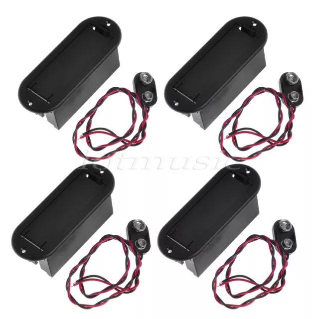 4* Belcat 9V Battery Holder Case For Active Guitar Bass Pickup w/ Battery Buckle