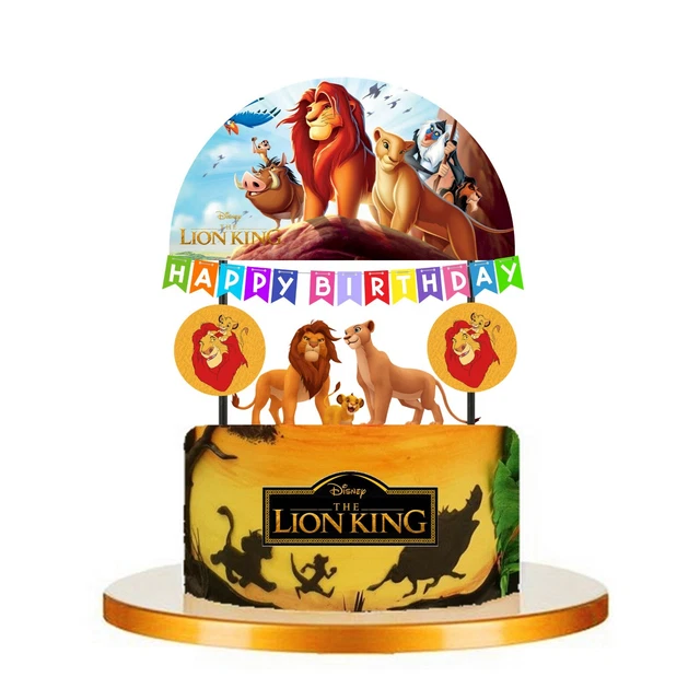 Décorations Gâteau Lion - 12 Figurines Roi Lion PVC - Décoration Anniversaire Enfant - Multicolore