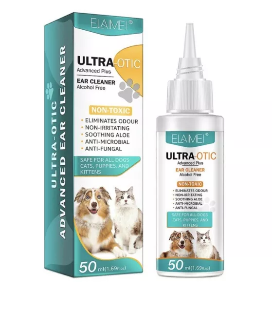 Dog And Cats Elaimei Ultra-Otic Ear Cleaner *New* 50ml -