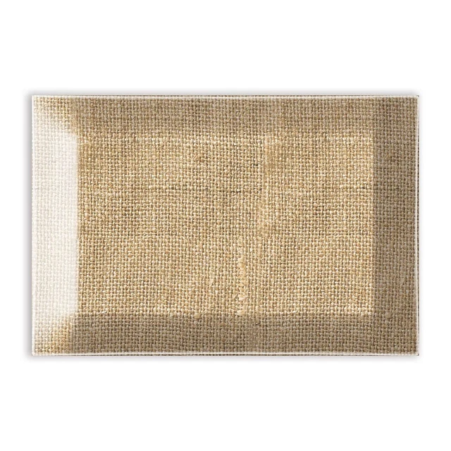 Michel Design Works Glass Trinket / Soap Dish Burlap Pattern