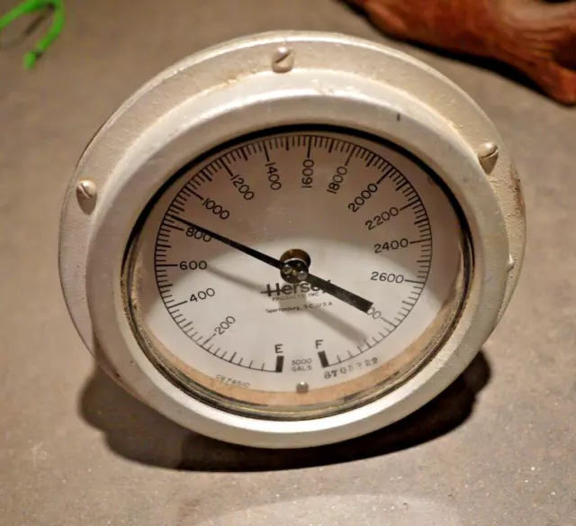 Vintage Hersey Gallon Gauge  /  0-3000 Gals  /  Model C676510  /  working