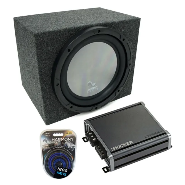 Universal Car Stereo Rearfire Sealed Single 15" Harmony A152 Sub Box & CXA800.1
