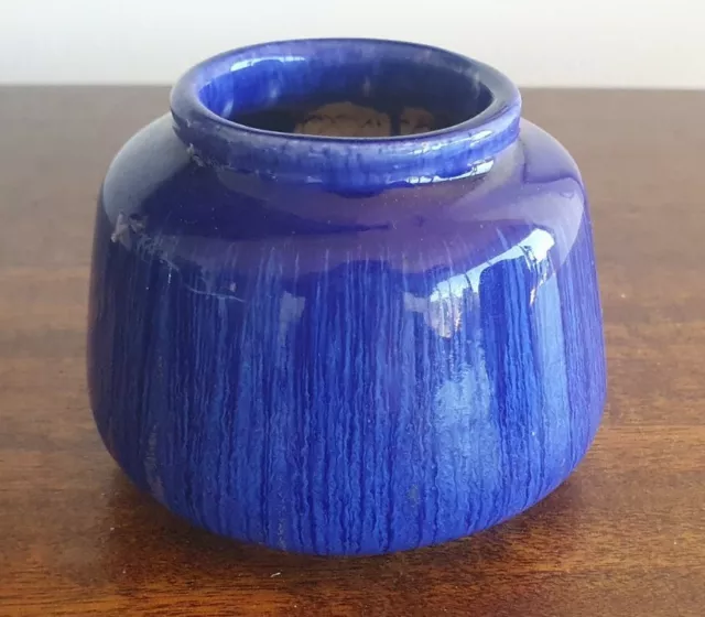 Vintage Australian Melrose Pottery Blue Vase