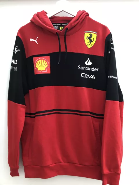 PUMA FERRARI F1 Team Hoodie Red Pullover Mens Medium M