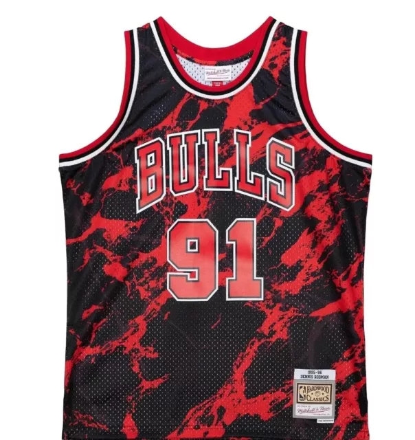 Mitchell Ness Jersey Men’s XL Chicago Bulls Dennis Rodman #91 NBA HWC  Swingman