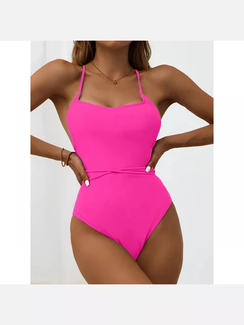 Maillot De Bain Une Pièce (Monokini) Rocawear - Bleu, Orange, Vert, Blanc & Or à Rayures - Taille S - Neuf étiqueté