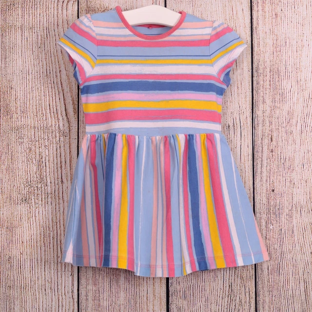 Girl's 12-18 Months Pretty Colourful Striped Dress George Build Your Own Bundle