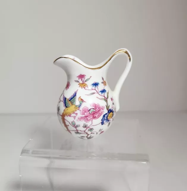 Vintage Hammersley Miniature Pitcher Small Bone China England Porcelain Flowers