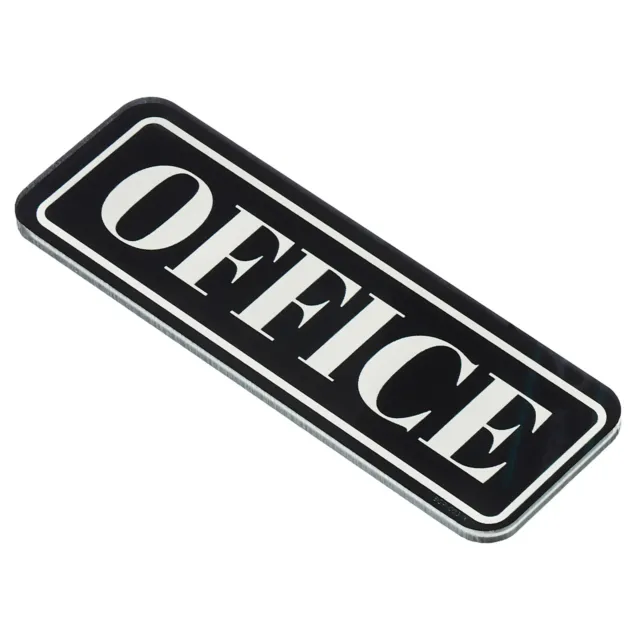 Office Cartello,Acrilico 6"x2" Auto Adesivo Porta Cartello Adesivo,Nero