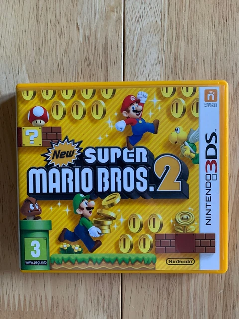 New Super Mario Bros 2 (Nintendo 3DS, 2012) with unscratched gift pin