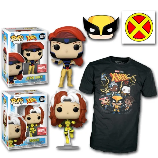 X-Men '97 Funko Pop Marvel Collector Corps Jean Grey 1287 and Rogue 1288 Medium