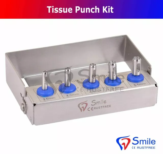 Implante Dental Tissue Punch Kit De 5 Piezas Quirúrgico Herramientas Smile GB