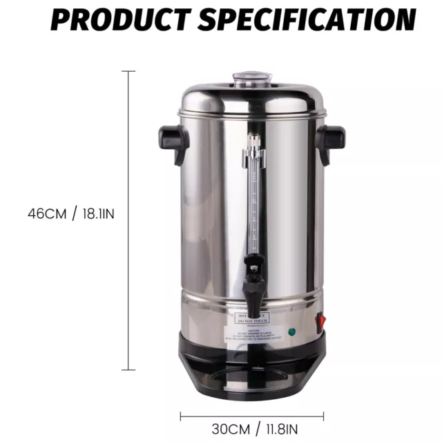 Hakka Coffee Urn 100 Cups Commercial Coffee Percolator Dispenser Fast Brew