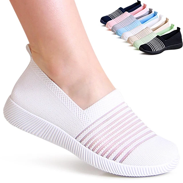 Femmes Plateforme Chaussures Basses Léger Mocassins de Sport Baskets Ballerine à