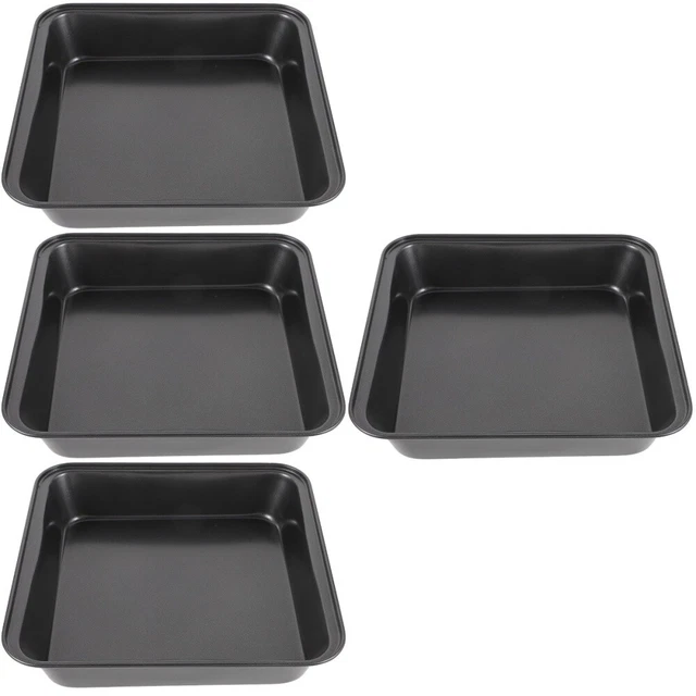 4x Haushalt multifunktional Fischbackblech Stahlpizzapfanne Hähnchenbackform