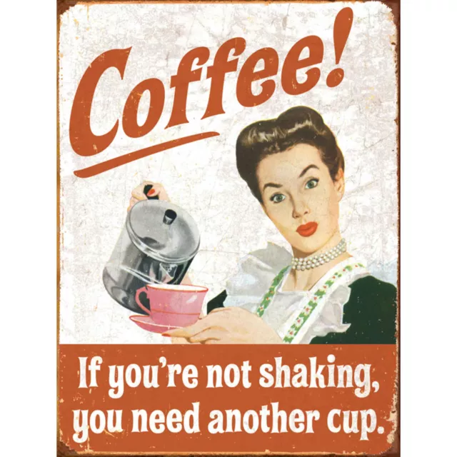 PAINTING MOCK ADVERT COFFEE CAFFIENE SHAKING FUNNY STRESSED 30x40 cms ART POSTER