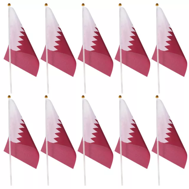 20pcs Qatar Flags for Football Fans & Sports Events