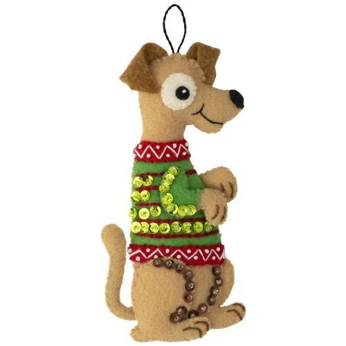 Bucilla Filz Ornamente Applikation Set Satz Von 6-Dogs IN Ugly Pullover