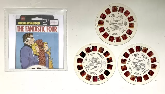 THE FANTASTIC FOUR Vintage View Master Reels Set X 3 Viewmaster