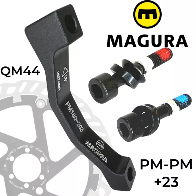 Magura Bremsscheiben Fahrrad Scheibenbremsen Disc Adapter QM44 PM 180-203 +23mm