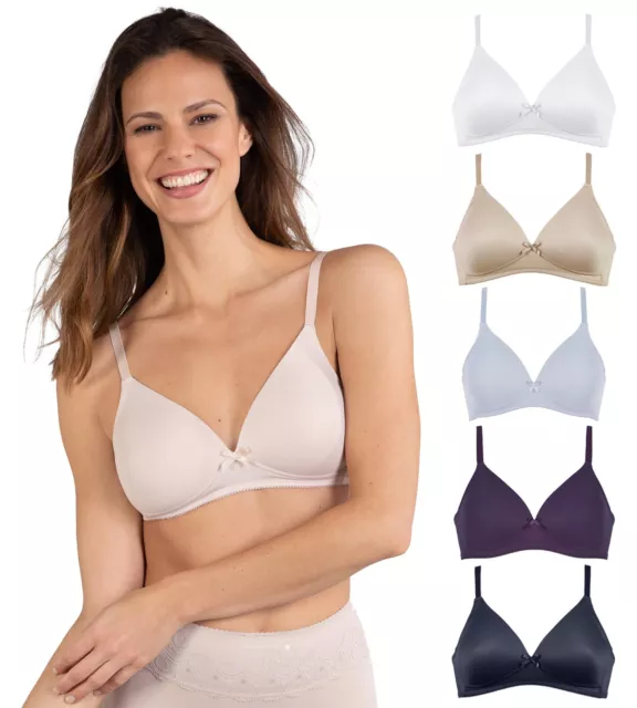NATURANA 5254 WHITE Bra Soft Cup Seamless Firm Control 34-42 A-D Cup  Nonwired £17.99 - PicClick UK