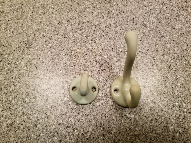 Vintage Vitrolite Jadeite Green Bathroom Hardware Brackets & Hooks 2