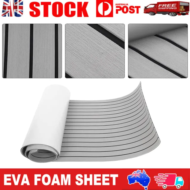 240×90cm Boat EVA Foam Sheet Decking Marine Yacht Teak Flooring Mat Light Grey