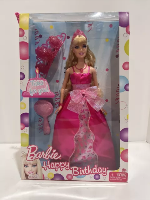 Mattel Barbie Happy Birthday Fashion Doll 2009, New in Box! Tiara for you