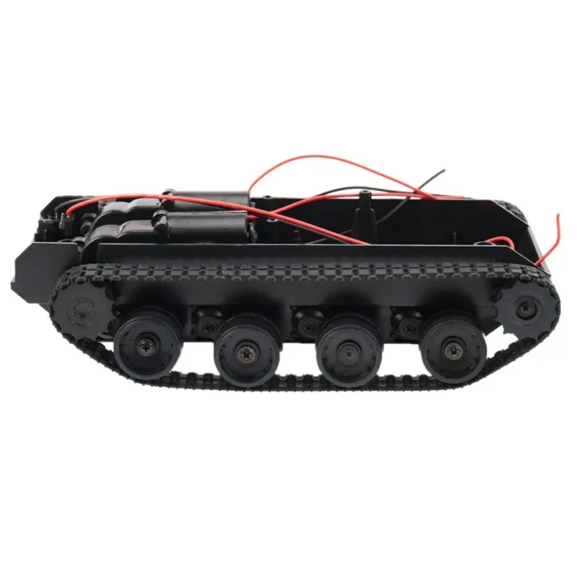 2X(Rc Tank  Robot Tank Car Chassis Kit Rubber Track Crawler For  130 Motor Diy