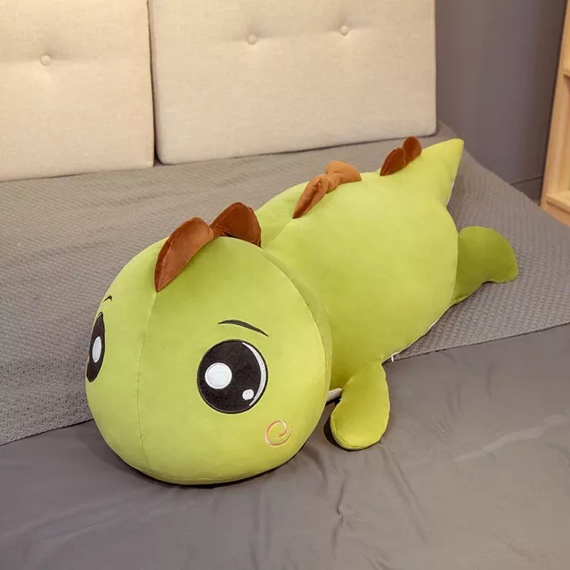 80cm Green Big Eyes Dinosaur Plush Toy Soft Stuffed Cartoon Dinosaur Doll