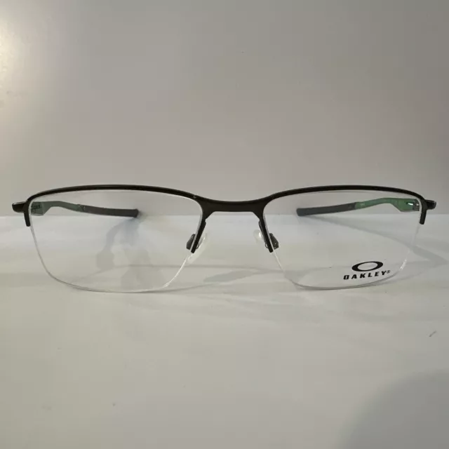 OAKLEY OX3218 0256 Satin Pewter Size 56-18 W Green Excellent Condition