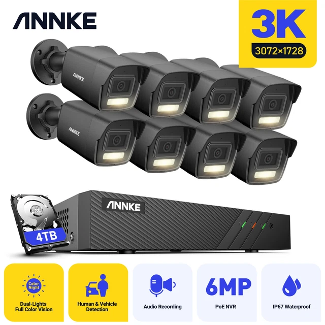 Kit Sorveglianza Wireless 5MP Con 4 Telecamere Esterne - NVR 10CH, IP66, Rilevamento Umano AI, 1TB - Foto 6