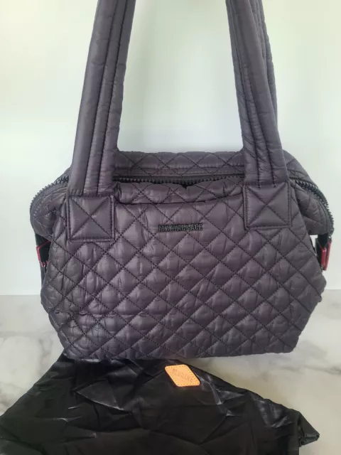 MZ Wallace Women's Black Quilted Medium Sutton Tote Bag, No Crossbody Strap