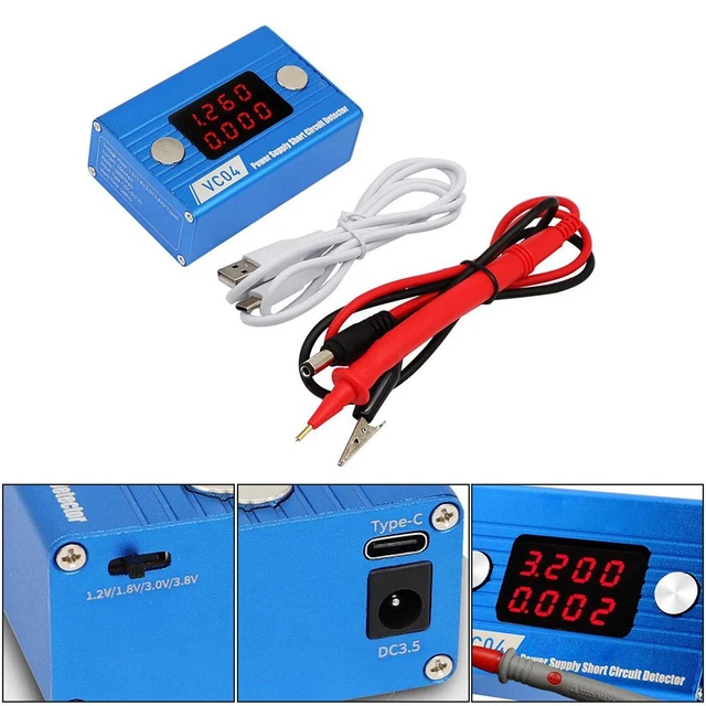 Essai Court Circuit Détecteur 1.2V/1.8V/3.0V/3.8V 5V Dc Chargeur LCD Digital