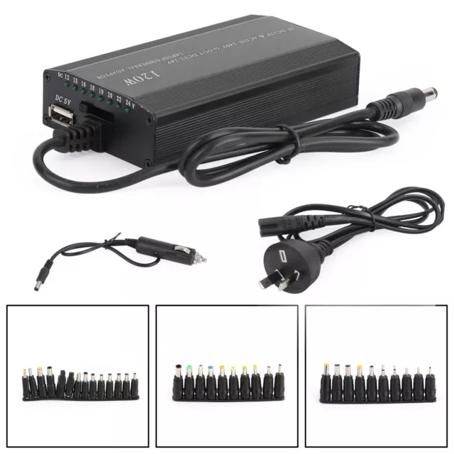 120W Car Home 34 Tips Power Supply Adapter Charger for Laptop Notebook AU Plug