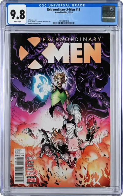 Extraordinary X-Men #15 CGC 9.8 (Dec 2016, Marvel) Jeff Lemire, Humberto Ramos