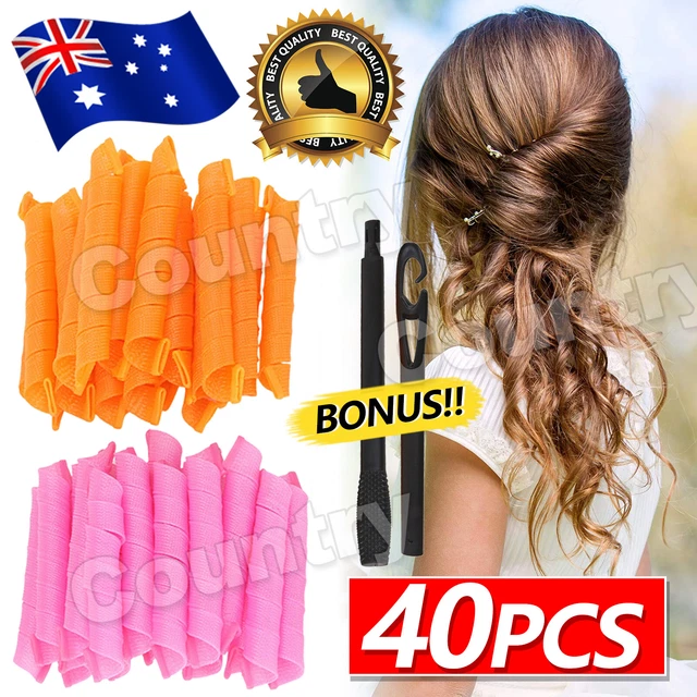 New 40PCS 50cm Magic Hair Curlers Curl Formers Spiral Ringlets Leverage Rollers
