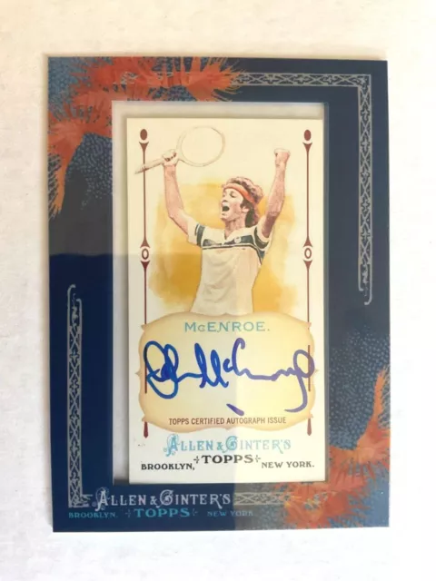 JOHN McENROE Autograph - 2011 Topps Allen & Ginter Framed Mini Auto - Tennis