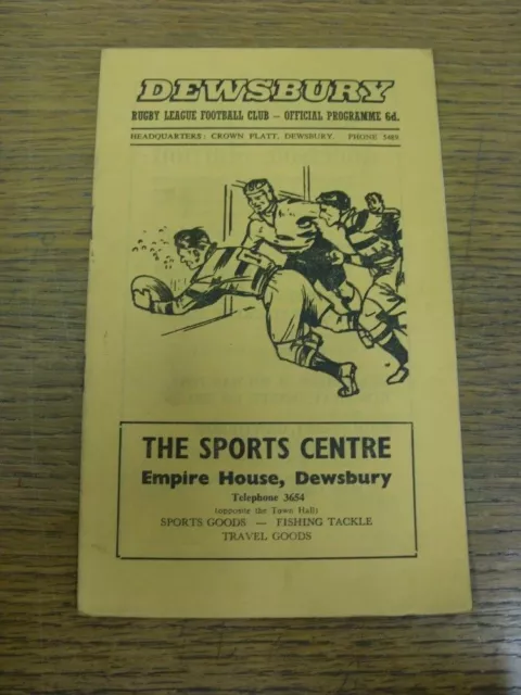 21/12/1969 Rugby League Programme: Dewsbury v York  . FREE POSTAGE (UK ONLY).