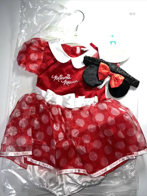 Disney Baby Outfit Costume Minnie Mouse 3 Piece Age 6-12 Months Brand New